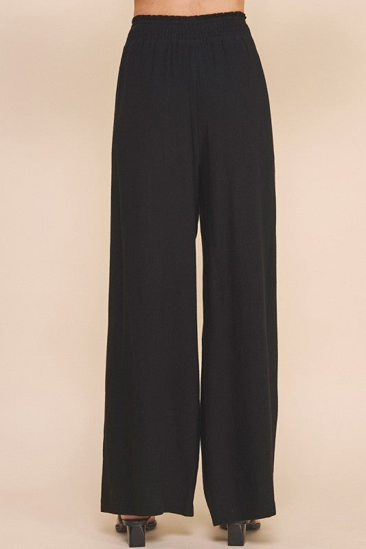 The Harbor Smock Waist Pant - Black