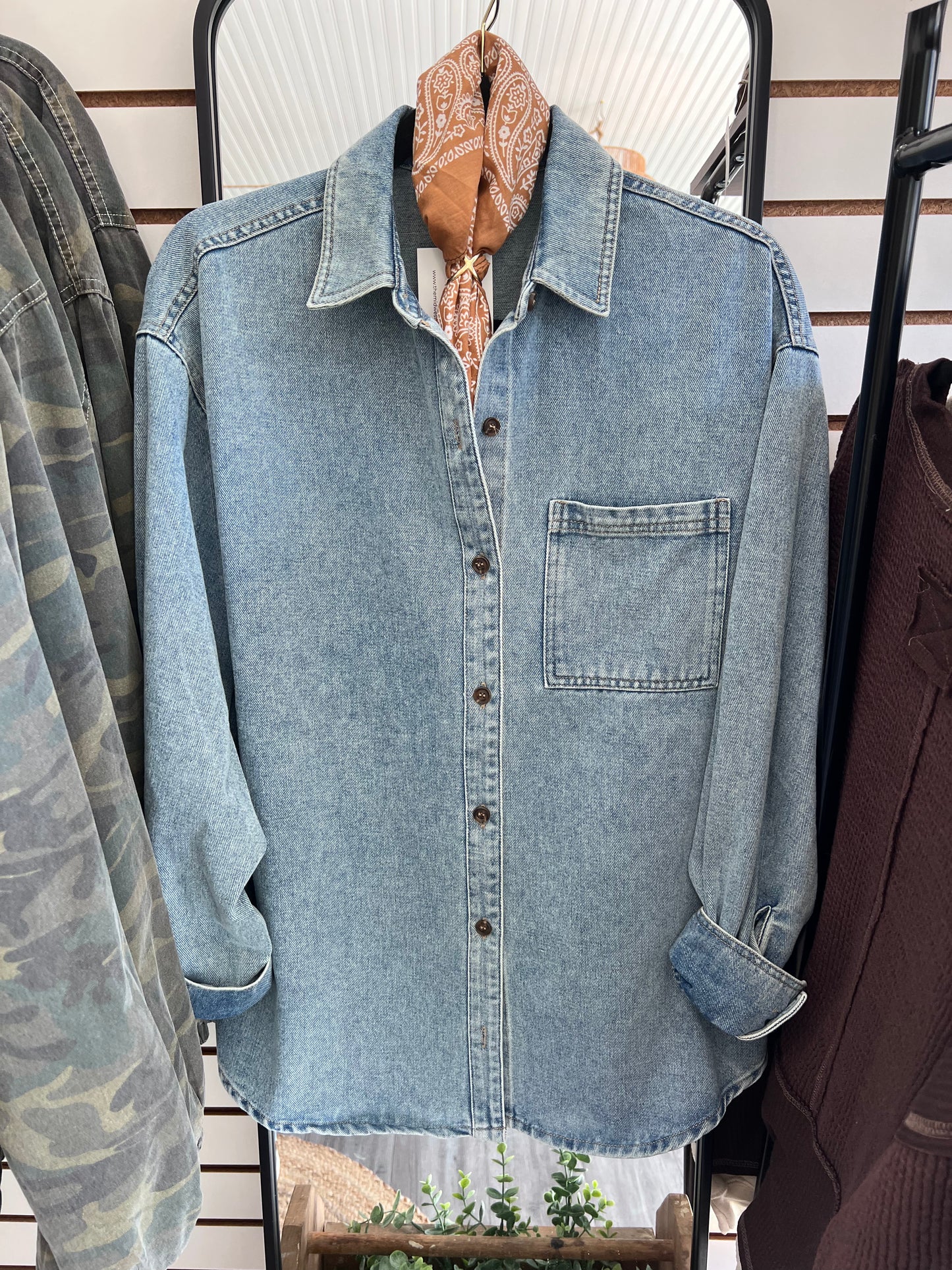 Wander Denim Button Up