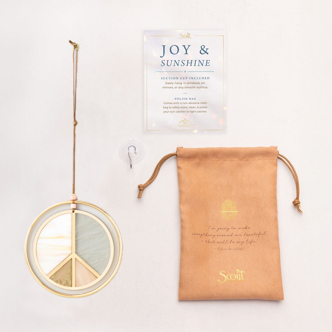 Stained Glass Light Catcher - Peace Sign