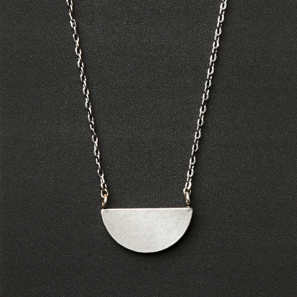 Refined Necklace Collection-Half Moon/Silver