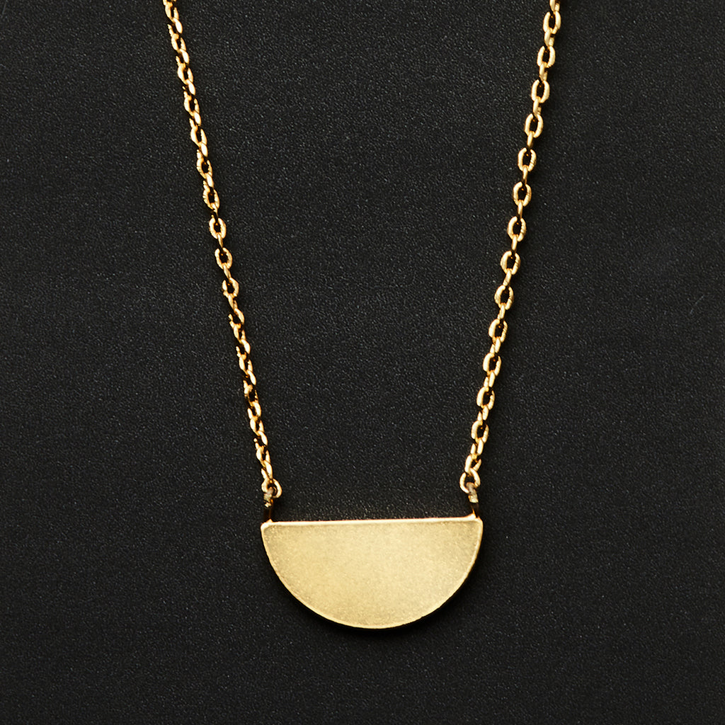 Refined Necklace Collection-Half Moon/Gold