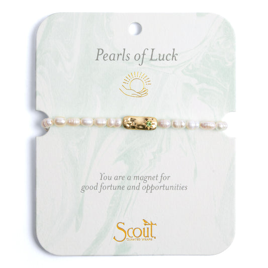 Pearl Affirmation Bracelet-Luck