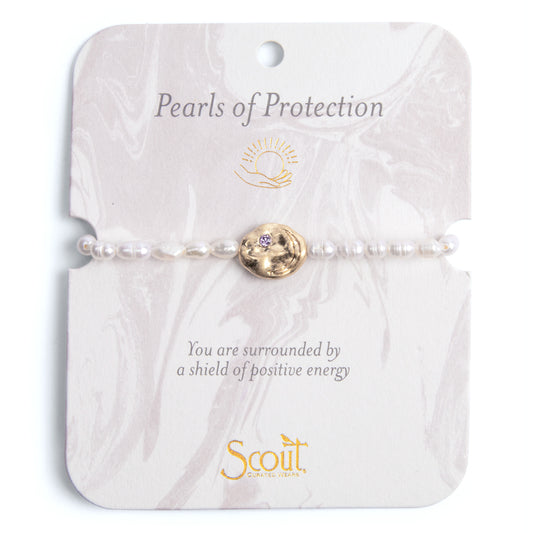 Pearl Affirmation Bracelet-Protection