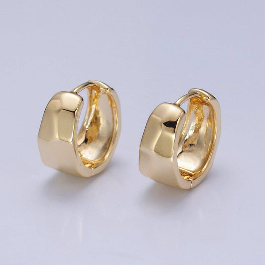 Auric Facet Hoops