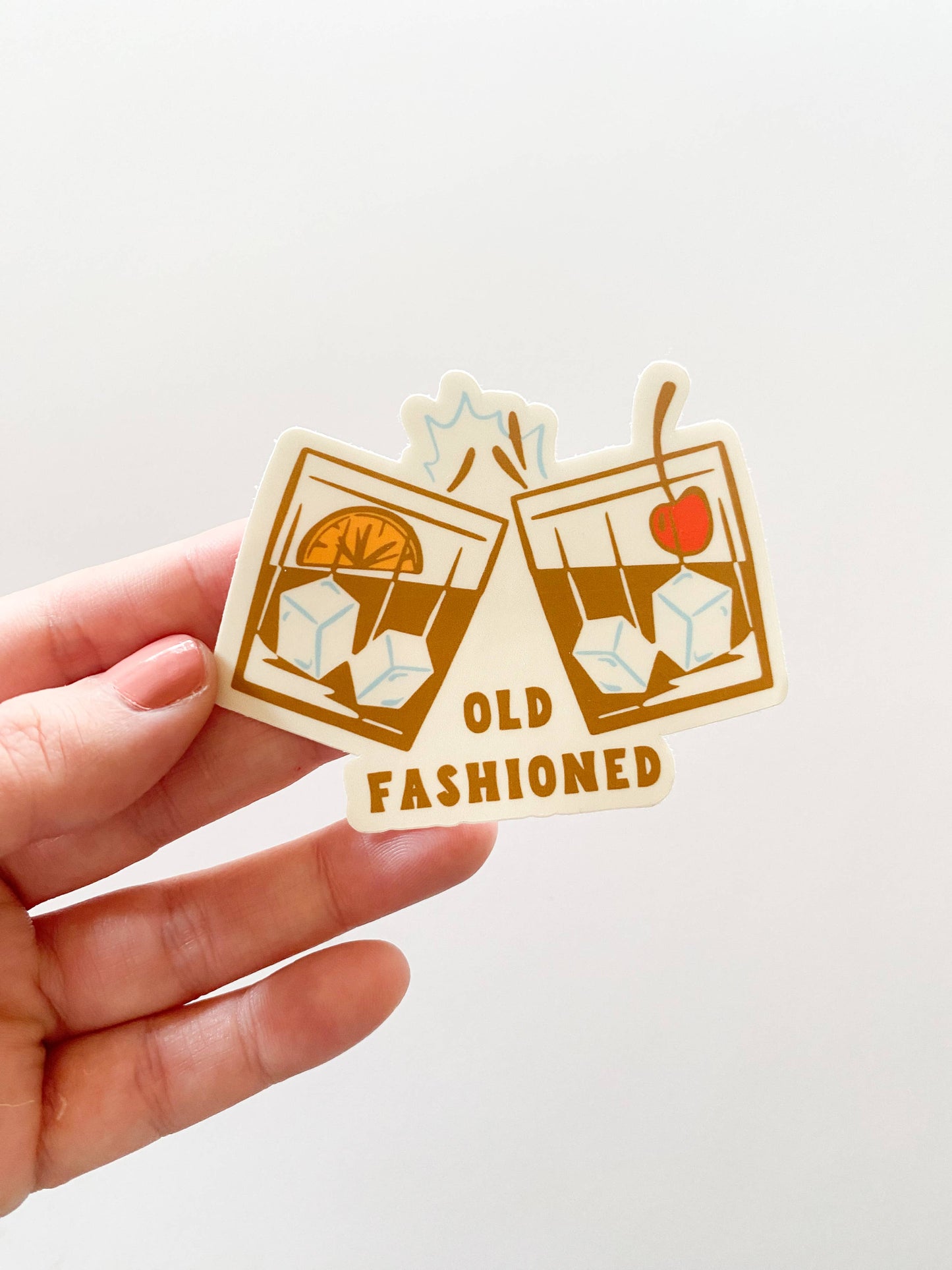 Old Fashioned Cheers Vinyl Sticker