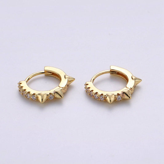 Gold Spike Huggies-14k Gold Filled