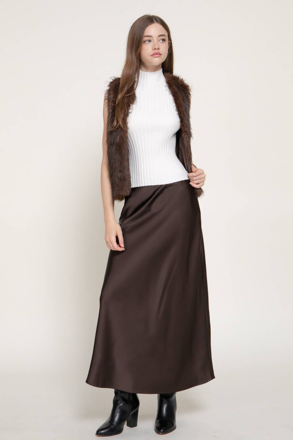 The Afterglow Satin Skirt