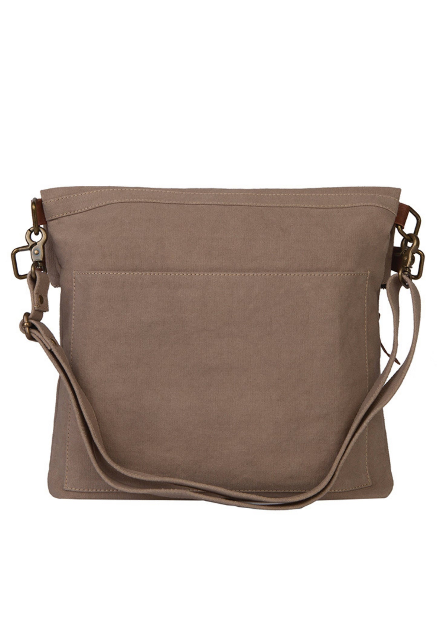 Fold Over Stone Up-Cycled Convertible Tote Bag