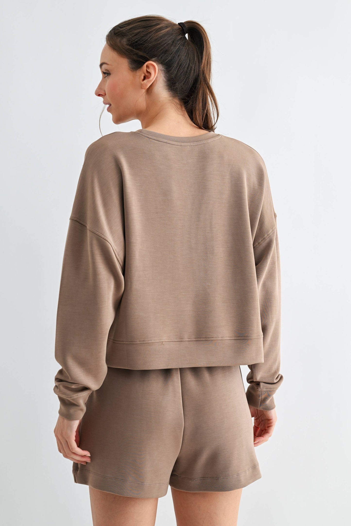Laguna Dropped Shoulder Sweatshirt: Silken Taupe