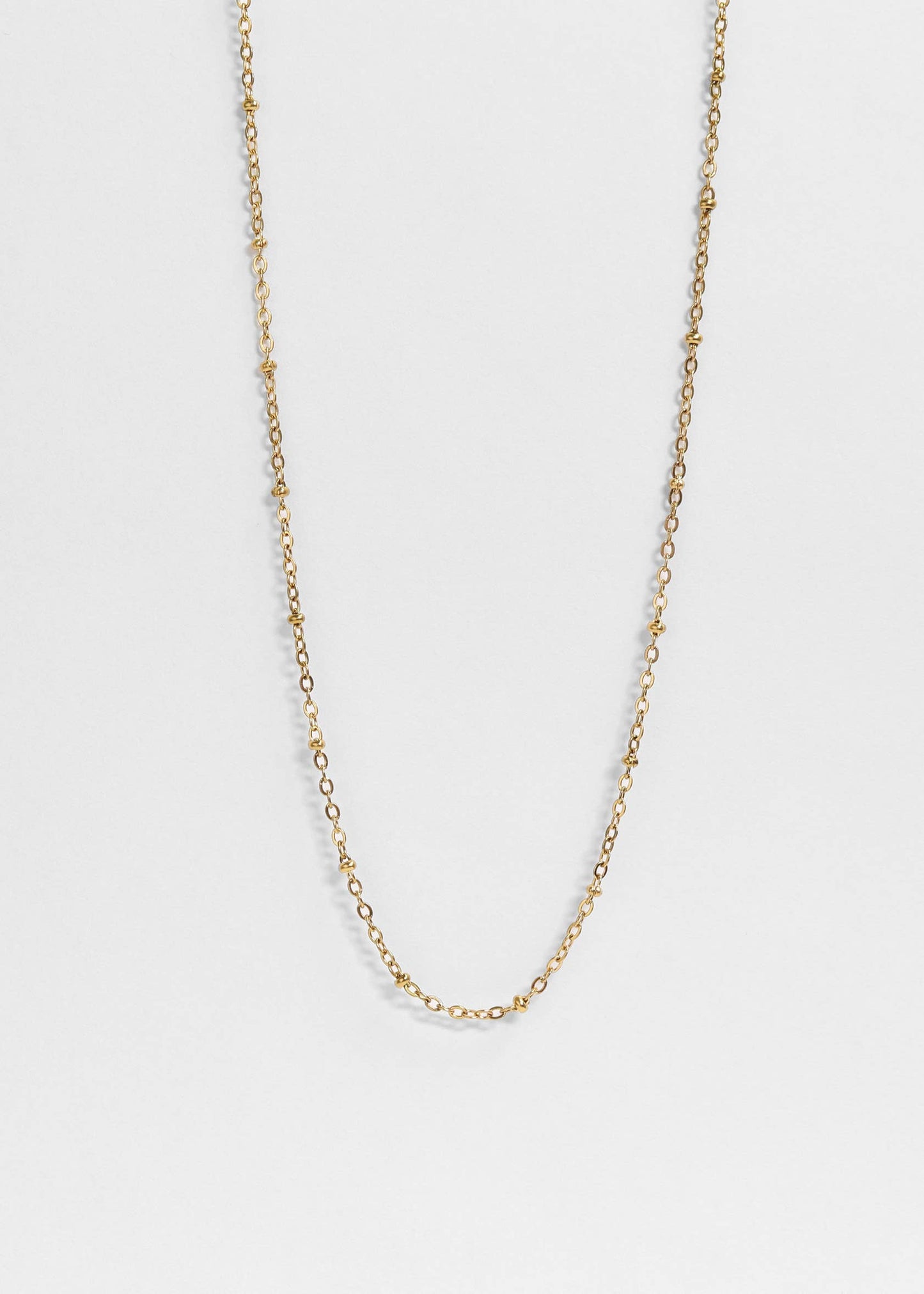 Stainless Steel Satellite Chain Necklace: 18+2"
