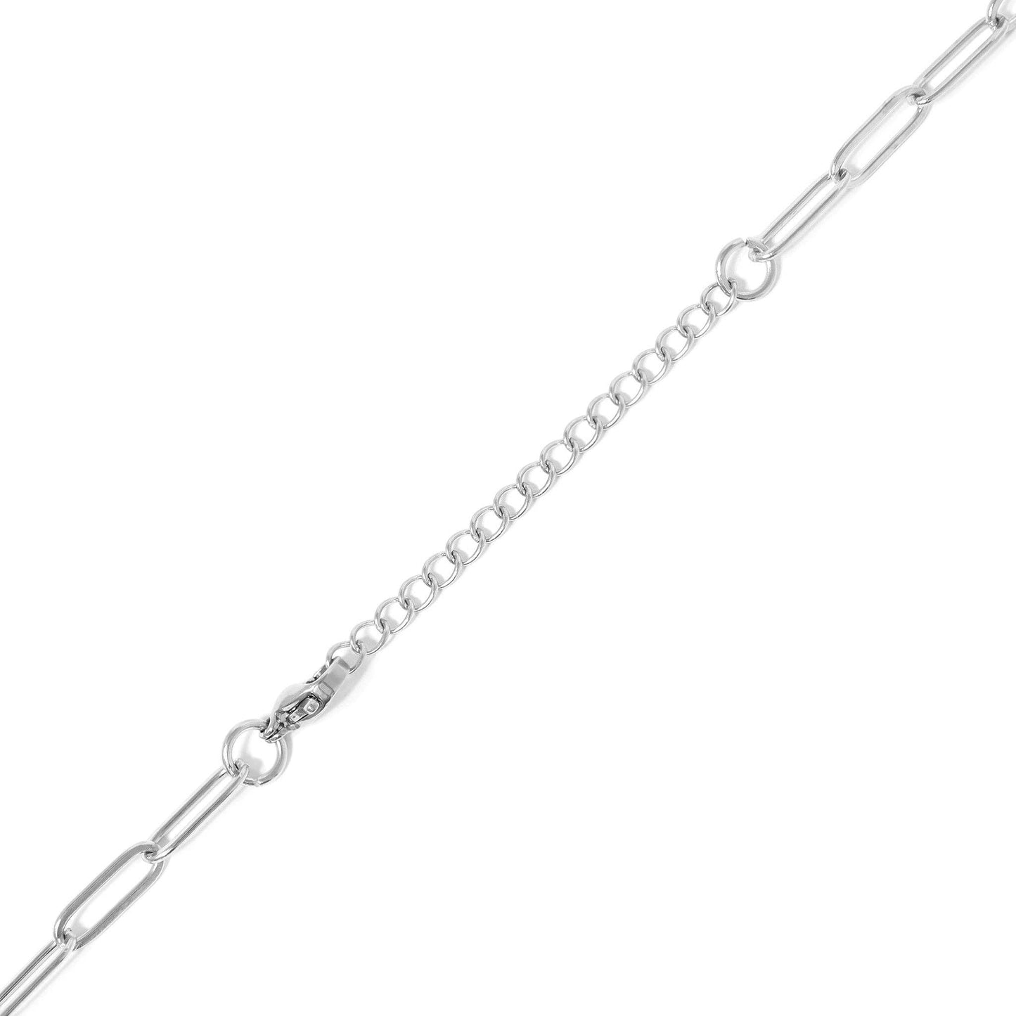 18K Gold PVD Stainless Steel Sunburst Medallion CZ Paperclip Necklace