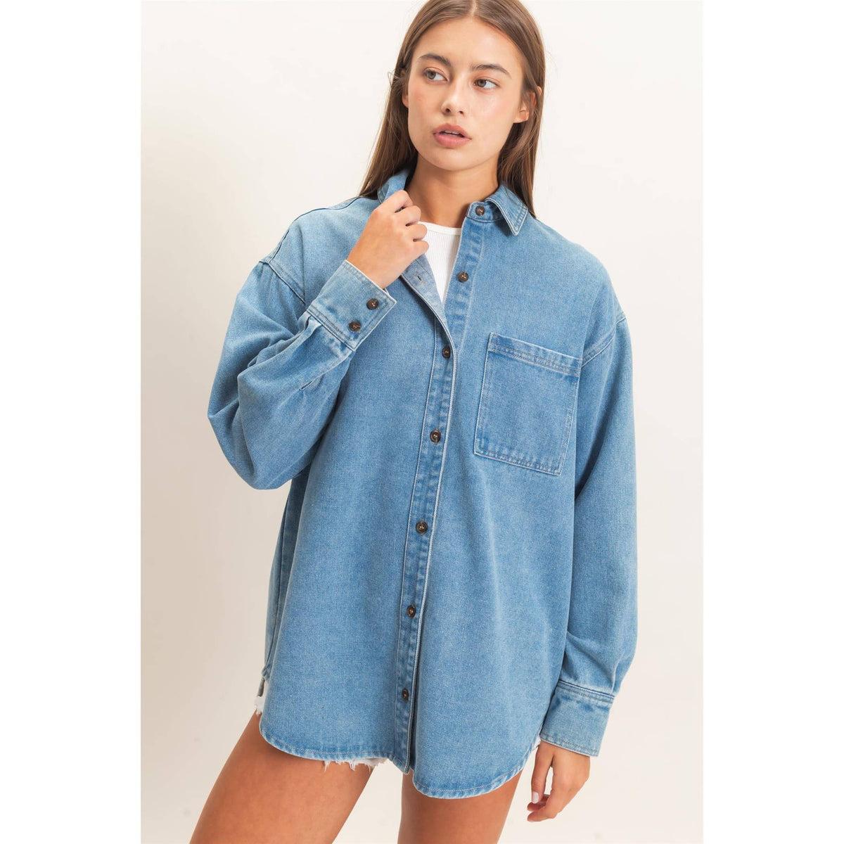 Wander Denim Button Up
