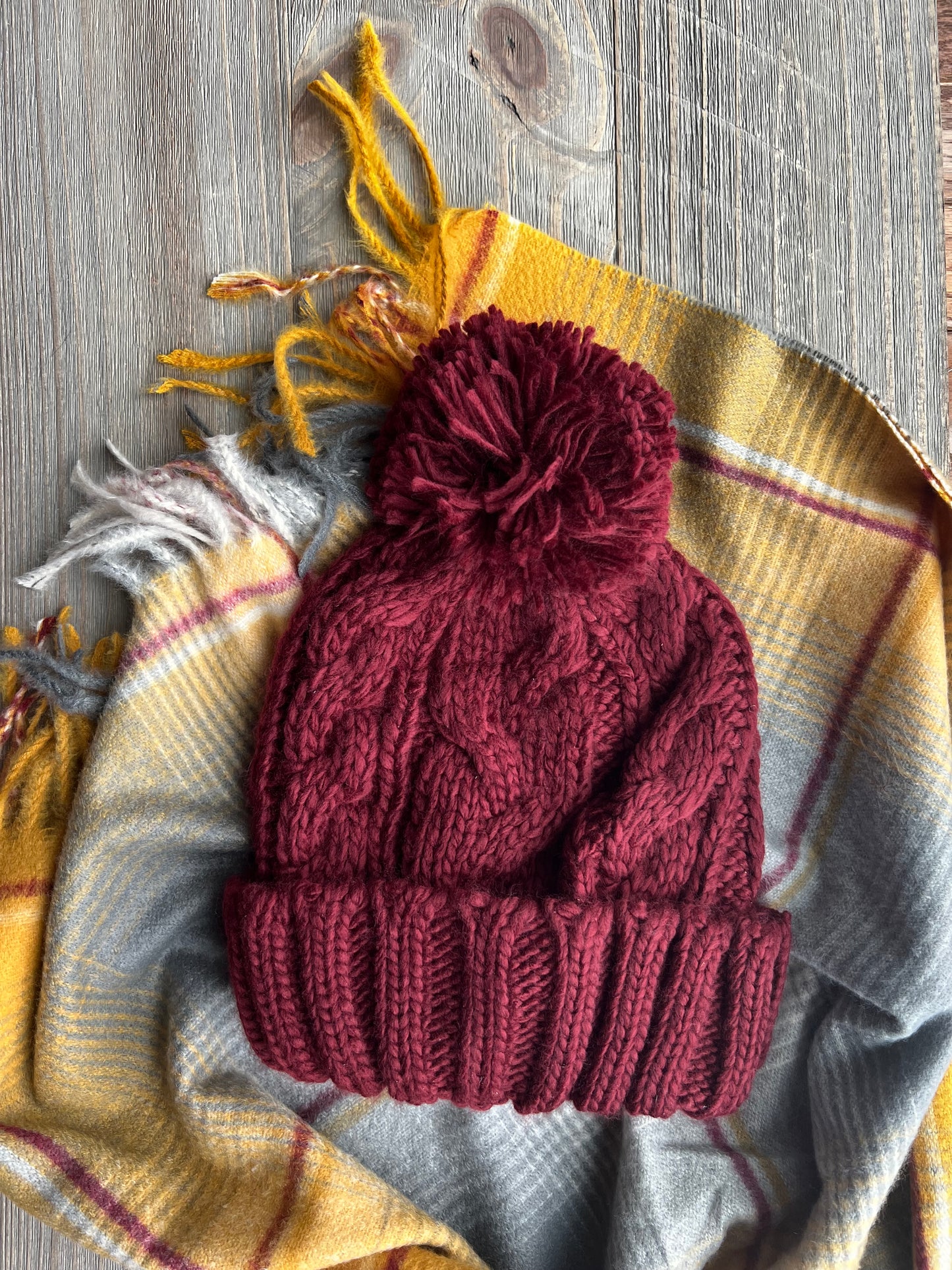 Pom Hat-Burgundy