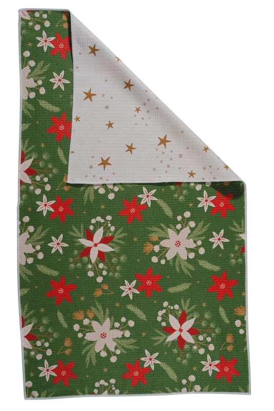 Poinsettia Tea Towel